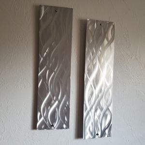 Wall decor accent unique home decor wall hanging ornament silver living room